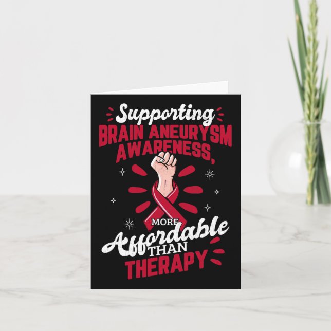 Aneurysm Awareness Is Therapy Surgery Support Grap Card (Front)