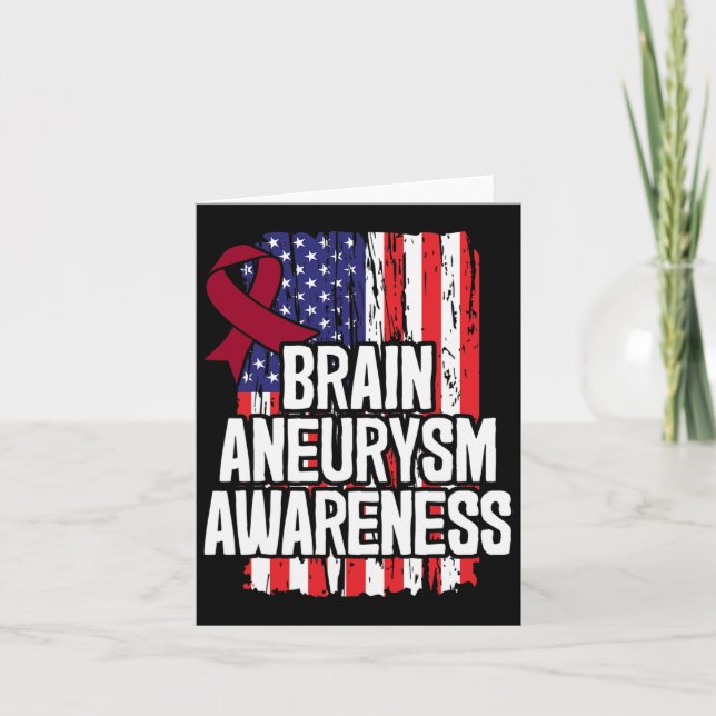 Aneurysm Awareness Ribbon  Card (Front)