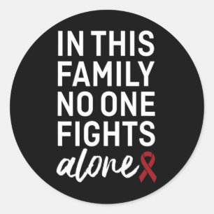 Aneurysm Awareness Ribbon Family Support Group Classic Round Sticker