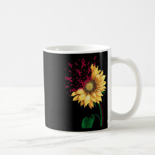Aneurysm Awareness Sunflower Burgundy Ribbon Fight Coffee Mug