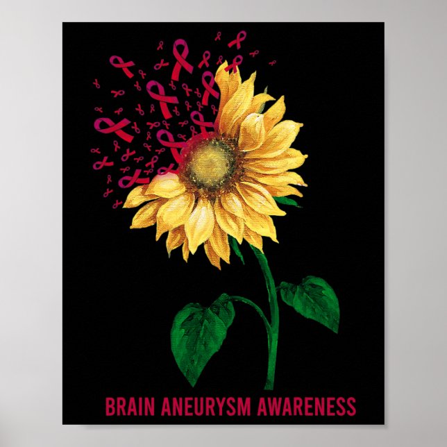 Aneurysm Awareness Sunflower  Poster (Front)