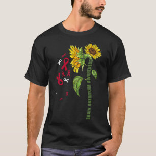 Aneurysm Awareness Sunflower Surgery Support Graph T-Shirt