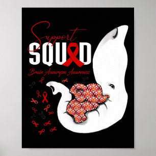 Aneurysm Awareness Support Squad Elephant Poster