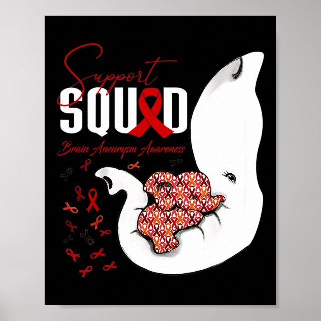Aneurysm Awareness Support Squad Elephant  Poster (Front)