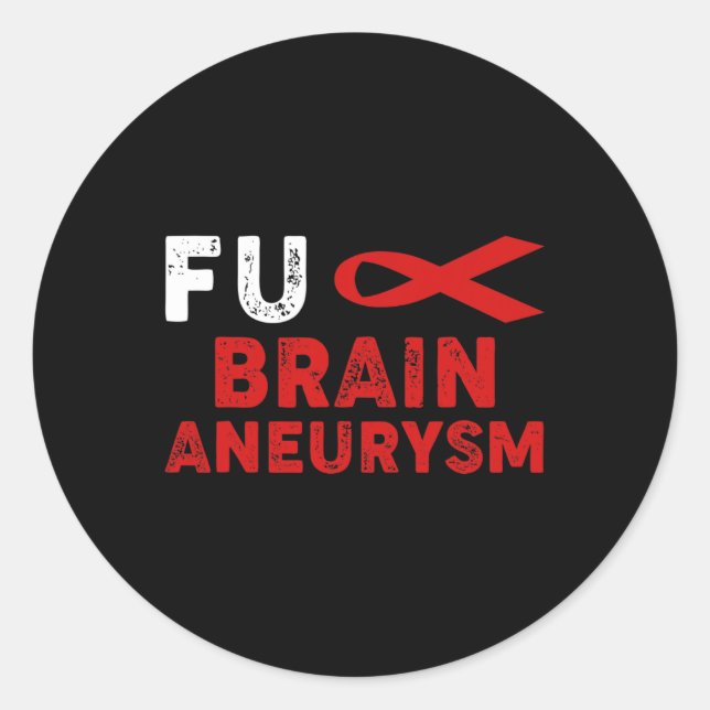 Aneurysm Awareness Support Survivor  Classic Round Sticker (Front)