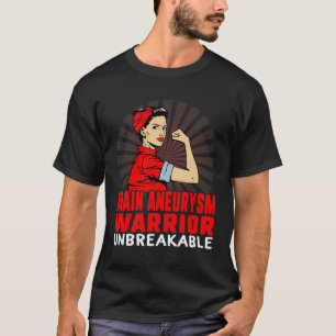 Aneurysm Awareness Unbreakable Women Red Ribbon Fl T-Shirt