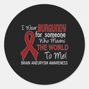 Aneurysm For Someone Who Means The World To Me Classic Round Sticker