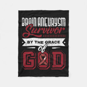Aneurysm Survivor By Grace Of God Awareness Graphi Fleece Blanket