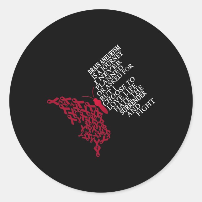 Aneurysm Warrior 1  Classic Round Sticker (Front)
