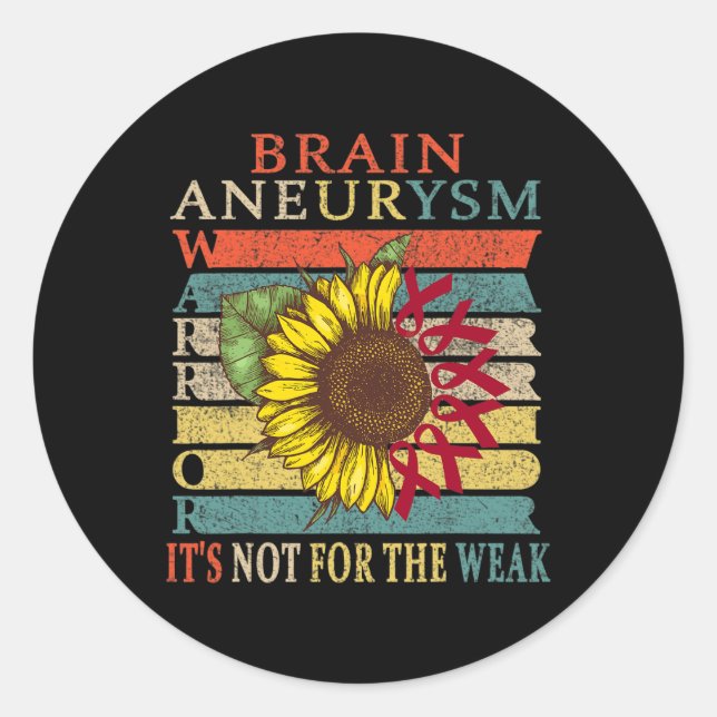 Aneurysm Warrior 2  Classic Round Sticker (Front)