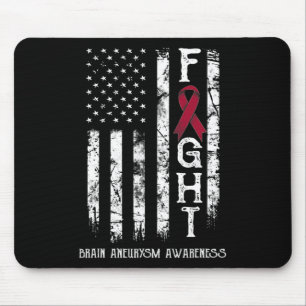 Aneurysm Warrior Us Flag Mouse Pad