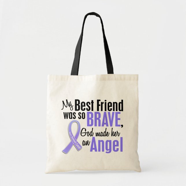 Angel 1 Best Friend (Female) Stomach Cancer Tote Bag (Front)