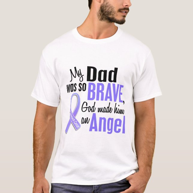 Angel 1 Dad Stomach Cancer T-Shirt (Front)