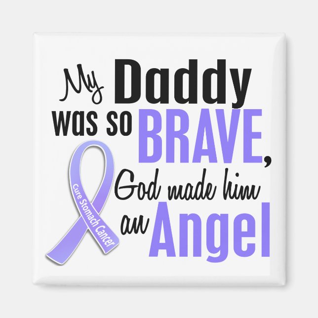 Angel 1 Daddy Stomach Cancer Magnet (Front)