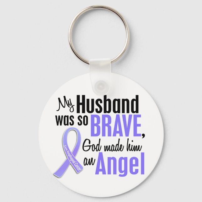 Angel 1 Husband Oesophageal Cancer Key Ring (Front)