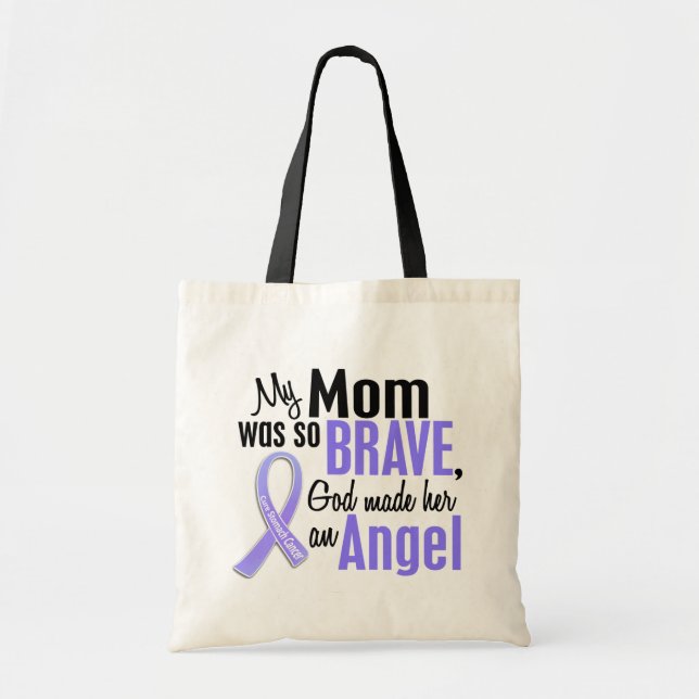 Angel 1 Mum Stomach Cancer Tote Bag (Front)