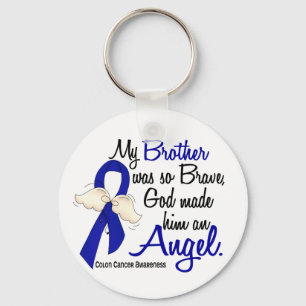 Angel 2 Brother Colon Cancer Key Ring
