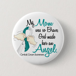 Angel 2 Cervical Cancer Mum 6 Cm Round Badge