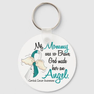 Angel 2 Cervical Cancer Mummy Key Ring