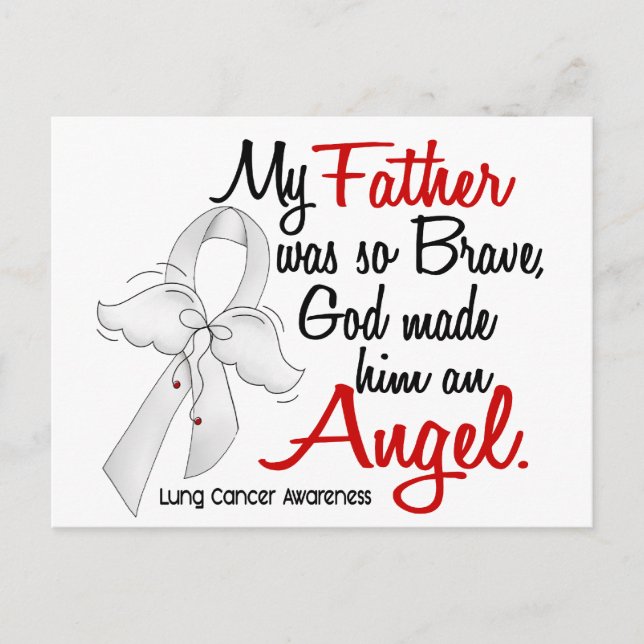 Angel 2 Father Lung Cancer Postcard (Front)