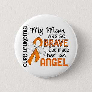 Angel 2 Mum Leukaemia 6 Cm Round Badge