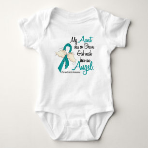 Angel 2 Ovarian Cancer Aunt Baby Bodysuit