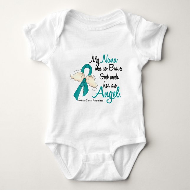 Angel 2 Ovarian Cancer Nana Baby Bodysuit (Front)