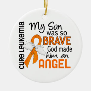 Angel 2 Son Leukaemia Ceramic Ornament