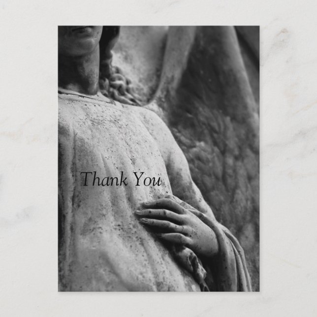 Angel 3 Christian Memorial Sympathy Thank You Postcard (Front)
