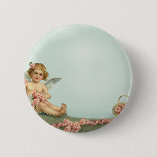 Angel 6 Cm Round Badge