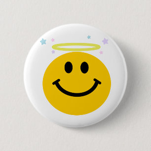 Angel 6 Cm Round Badge