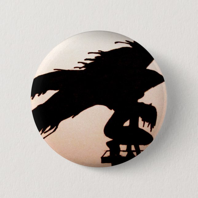 Angel 6 Cm Round Badge (Front)