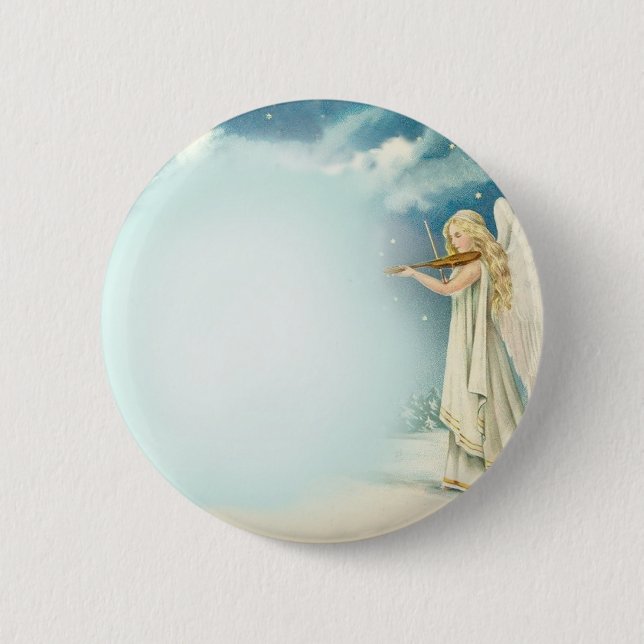 Angel 6 Cm Round Badge (Front)