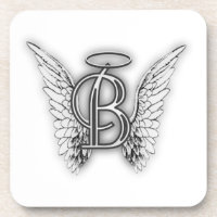 Angel Alphabet B Initial Latter Wings Halo
