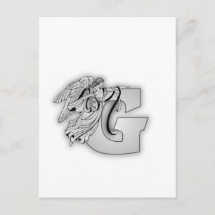 Angel Alphabet G Initial Monogram Postcard