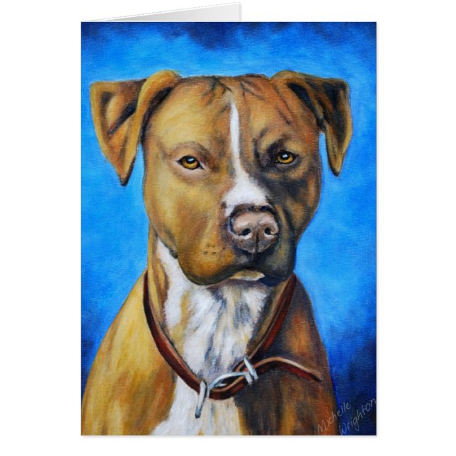 Angel American Staffordshire Terrier Dog Art (Front)