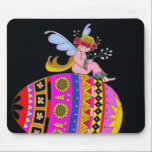 Angel and a Pysanka, Ukrainian Folk Art Mouse Pad<br><div class="desc">Even angels love pysanky. Pysanky (Ukrainian Easter eggs) are a well known form of Ukrainian folk art. Brighten up your desk with a mousepad of an angel on a pysanka.  copyright vera trembach 2008.</div>