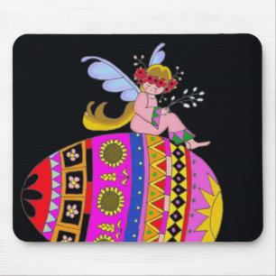 Angel and a Pysanka, Ukrainian Folk Art Mouse Pad