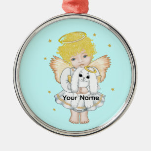 Angel and Bunny Ornament