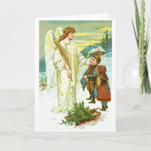 Angel and children holiday card (Front)