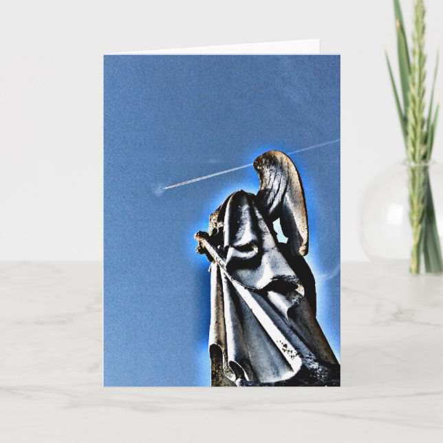 Angel and Contrail Card (Front)