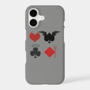 Angel and Devil Card Suits Dark Grey
