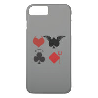 Angel and Devil Card Suits Dark Grey