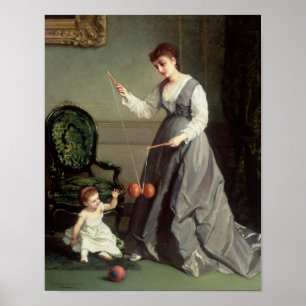`Angel and Devil' or `Playing Diabolo Poster