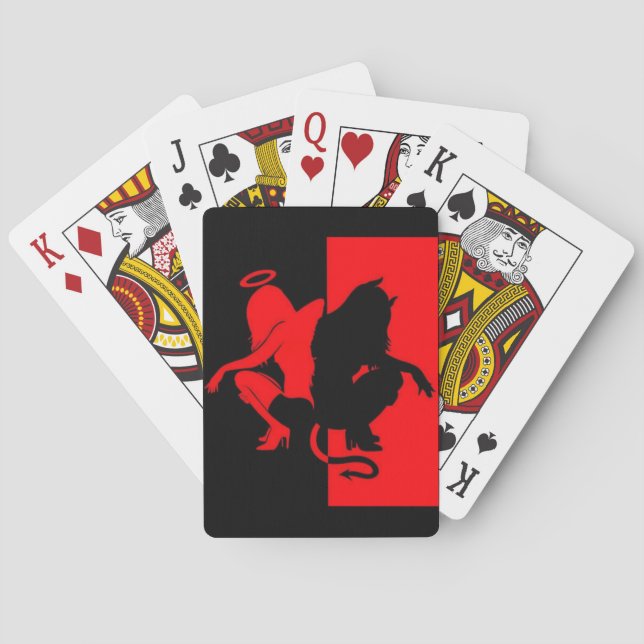 Angel and devil playing cards (Back)