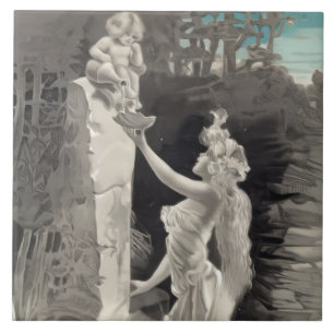Angel and Goddess Valentine  Ceramic Tile