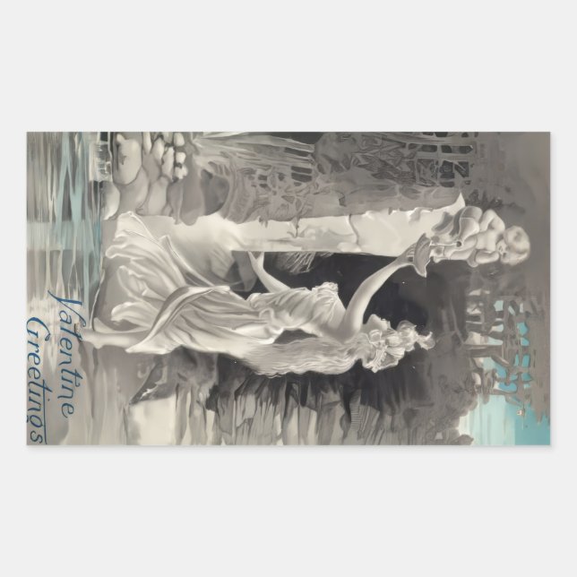 Angel and Goddess Valentine  Rectangular Sticker (Front)