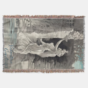 Angel and Goddess Valentine Throw Blanket