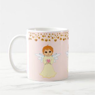 Angel and Gold Dots Confetti Coffee Mug