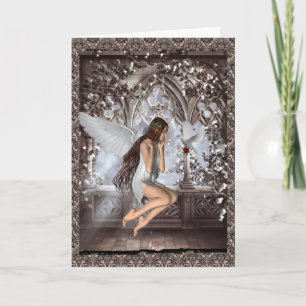 Angel and Her Dove Card